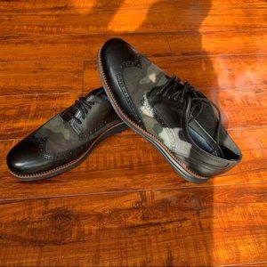 Cole Haan Camo Grand Shortwing Oxfords Mens Size 8.5